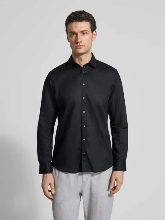 Zdjęcie produktu Koszula casualowa z mieszanki lnu o kroju regular fit Jake*s Czarny