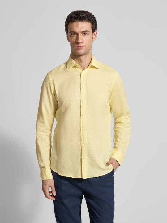 Zdjęcie produktu Koszula casualowa z mieszanki lnu o kroju regular fit Jake*s Żółty