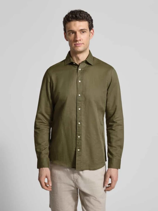 Zdjęcie produktu Koszula casualowa z mieszanki lnu o kroju regular fit Jake*s Zielony