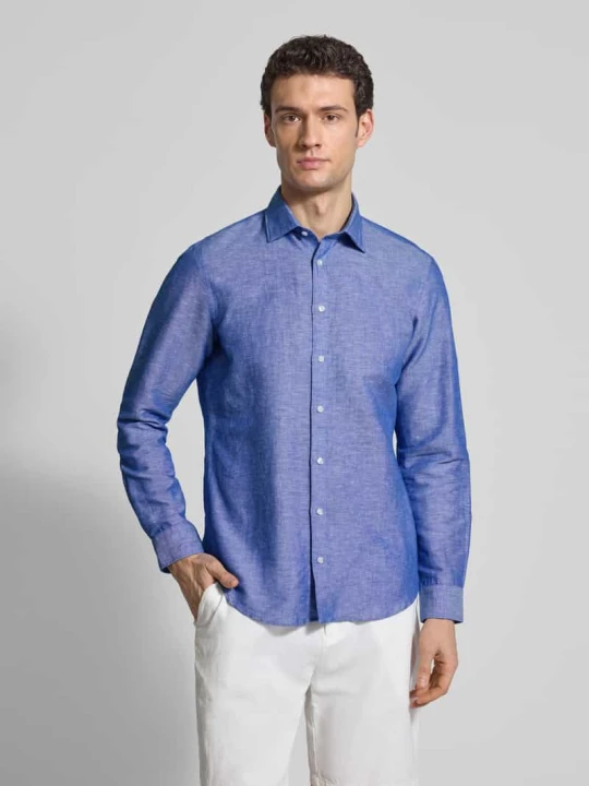 Zdjęcie produktu Koszula casualowa z mieszanki lnu o kroju regular fit Jake*s Królewski niebieski