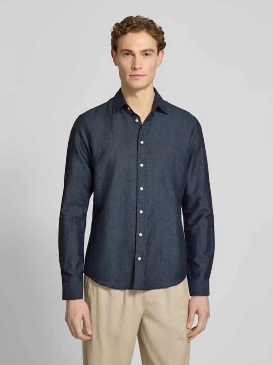 Zdjęcie produktu Koszula casualowa z mieszanki lnu o kroju regular fit Jake*s Jeansowy niebieski