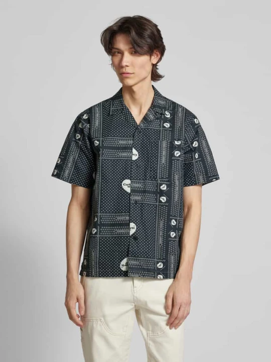 Zdjęcie produktu Koszula casualowa z nadrukiem na całej powierzchni model ‘HEART BANDANA’ Carhartt WIP Czarny