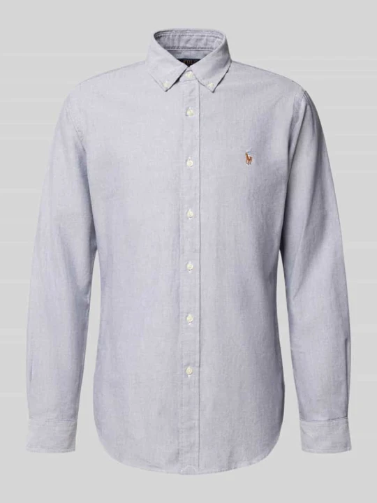 Zdjęcie produktu Koszula casualowa o kroju custom fit z wyhaftowanym logo Polo Ralph Lauren Ciemnoniebieski