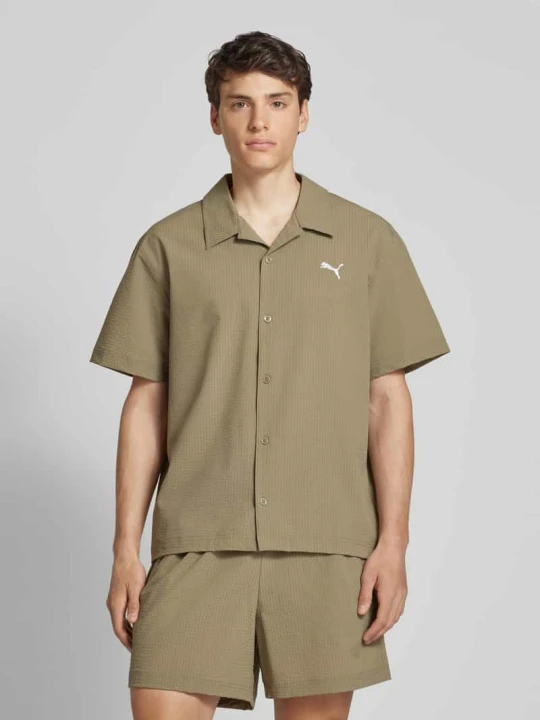 Zdjęcie produktu Koszula casualowa z wyhaftowanym logo Puma Khaki