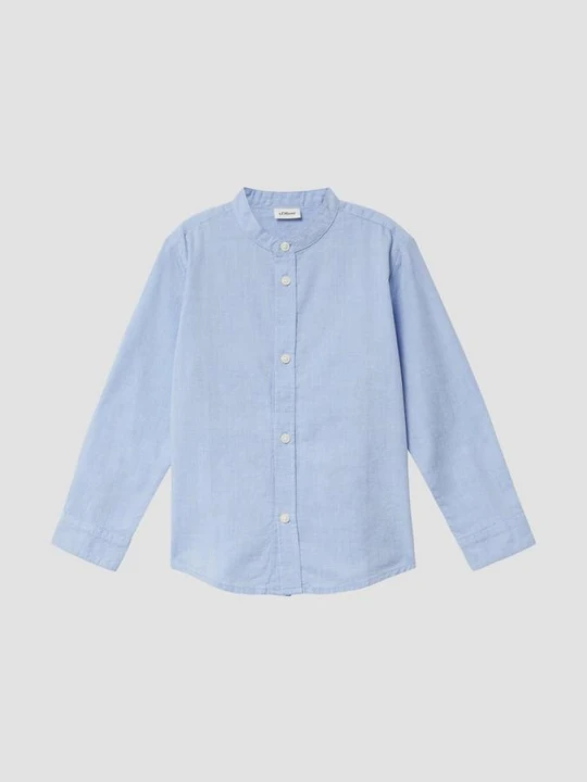 Zdjęcie produktu Koszula Chambray ze stójką o kroju slim fit s.Oliver niebieski