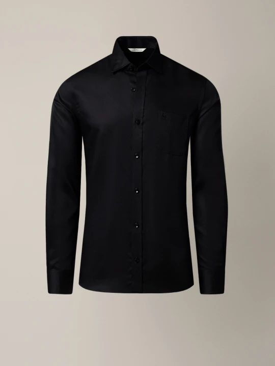 Zdjęcie produktu Koszula Czarna Bawełniana Slim Blackera Lancerto