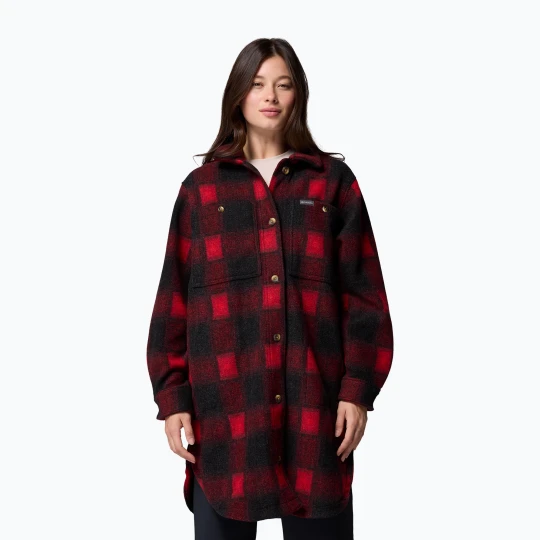 Zdjęcie produktu Koszula damska Columbia Wildbest Venture Long Fleece Coat mountain red blurred ombre Czarny