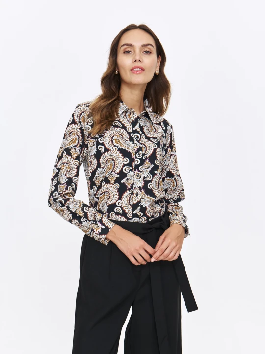 Zdjęcie produktu Koszula damska we wzór paisley TSKW24BLK353699X00 Top Secret Czarny