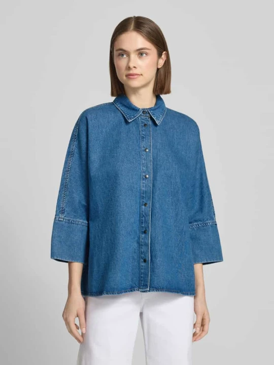 Zdjęcie produktu Koszula dżinsowa o kroju loose fit z czystej bawełny model 'GRACE' Only Jeansowy niebieski