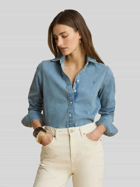 Zdjęcie produktu Koszula dżinsowa o kroju regular fit z czystej bawełny Lauren Ralph Lauren Jeansowy niebieski