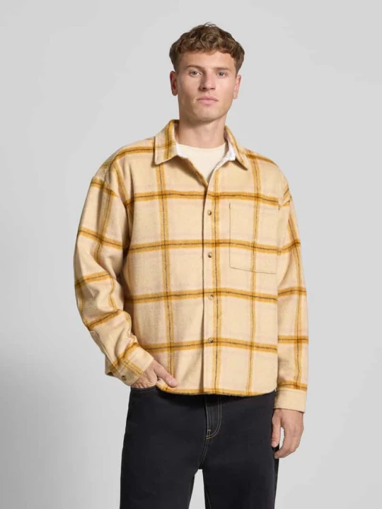 Zdjęcie produktu Koszula flanelowa o kroju regular fit z dodatkiem wiskozy BLKVIS Złamany biały