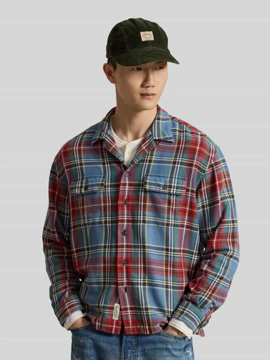 Zdjęcie produktu Koszula flanelowa o kroju regular fit z kieszeniami na piersi Polo Ralph Lauren Granatowy