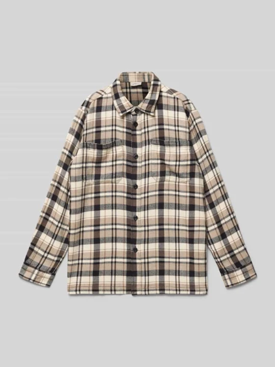 Zdjęcie produktu Koszula flanelowa o kroju regular fit z mieszanki bawełny i wiskozy s.Oliver Piaskowy