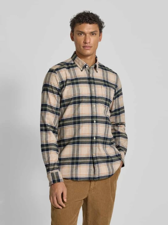 Zdjęcie produktu Koszula flanelowa o kroju slim fit z czystej bawełny model ‘BETSOM’ Barbour Piaskowy