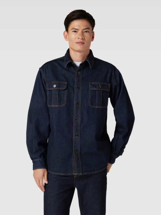 Zdjęcie produktu Koszula jeansowa o kroju oversized z kieszeniami na piersi Filippa K Ciemnoniebieski