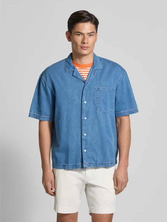 Zdjęcie produktu Koszula jeansowa o kroju oversized z mieszanki bawełny i lyocellu ARMEDANGELS Jeansowy niebieski