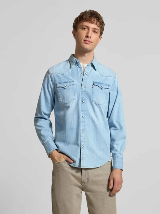 Zdjęcie produktu Koszula jeansowa o kroju regular fit z czystej bawełny model 'BARSTOW' Levi's Jeansowy niebieski