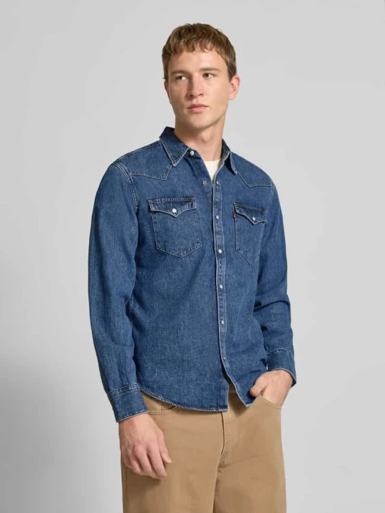 Zdjęcie produktu Koszula jeansowa o kroju regular fit z czystej bawełny Model 'BARSTOW WESTERN' Levi's Jeansowy niebieski