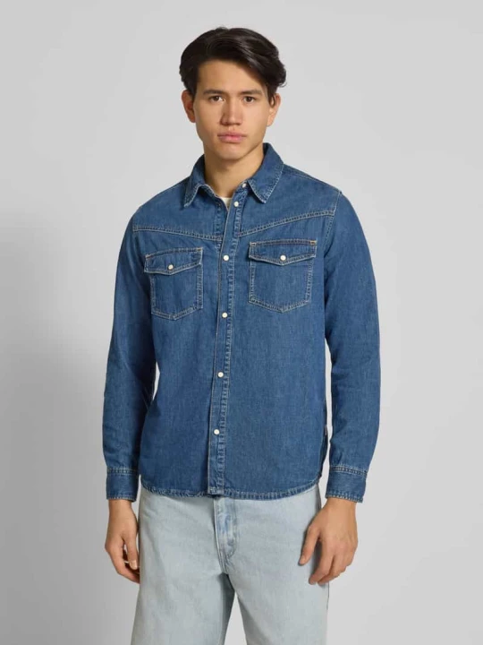 Zdjęcie produktu Koszula jeansowa o kroju regular fit z czystej bawełny model ‘BROOKS’ Pepe Jeans Jeansowy niebieski