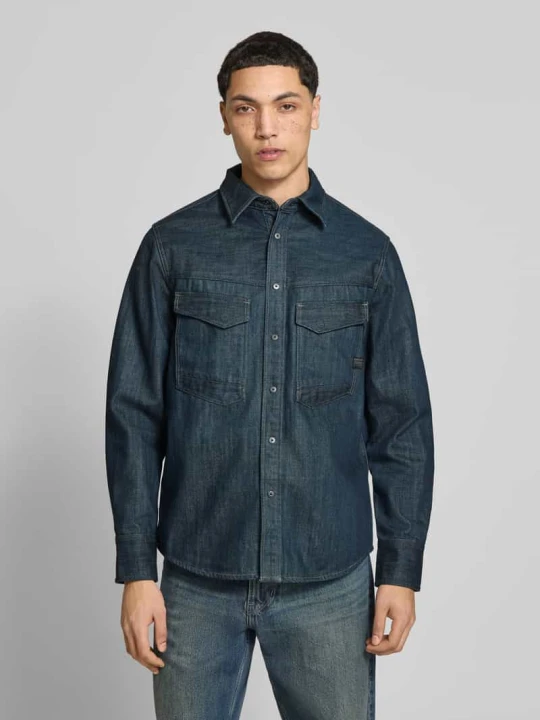 Zdjęcie produktu Koszula jeansowa o kroju regular fit z kieszeniami na piersi model 'Dakota' G-Star Raw Ciemnoniebieski