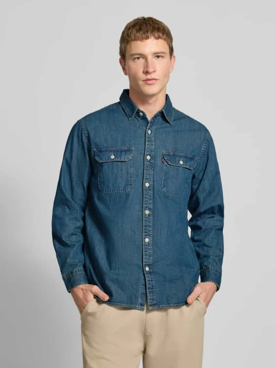 Zdjęcie produktu Koszula jeansowa o kroju regular fit z kieszeniami na piersi Model 'JACKSON WORKER' Levi's Jeansowy niebieski