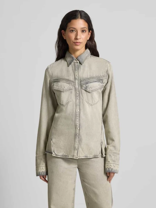 Zdjęcie produktu Koszula jeansowa o kroju slim fit z mieszanki bawełny i lyocellu Boss Jasnoszary