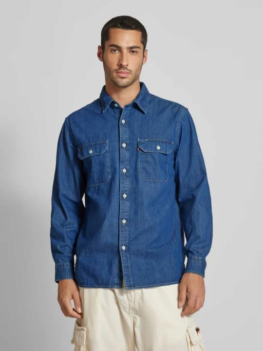 Zdjęcie produktu Koszula jeansowa z kieszeniami na piersiach Levi's Jeansowy niebieski