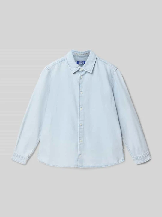 Zdjęcie produktu Koszula jeansowa z kołnierzykiem typu kent i detalem z logo Jack&Jones Jasnoniebieski