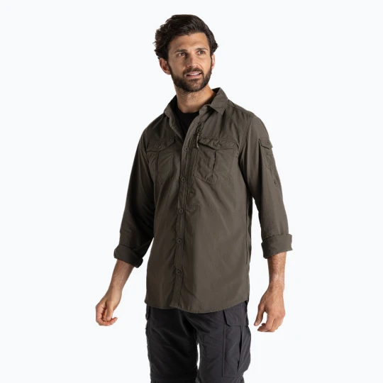 Zdjęcie produktu Koszula męska Craghoppers NosiLife Adventure Long Sleeved Shirt III woodland green Brązowy