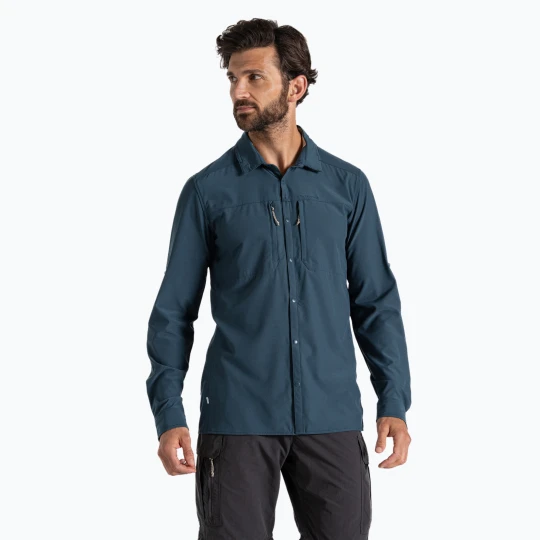 Zdjęcie produktu Koszula męska Craghoppers NosiLife Long Sleeved Pro Shirt V blue stone Granatowy