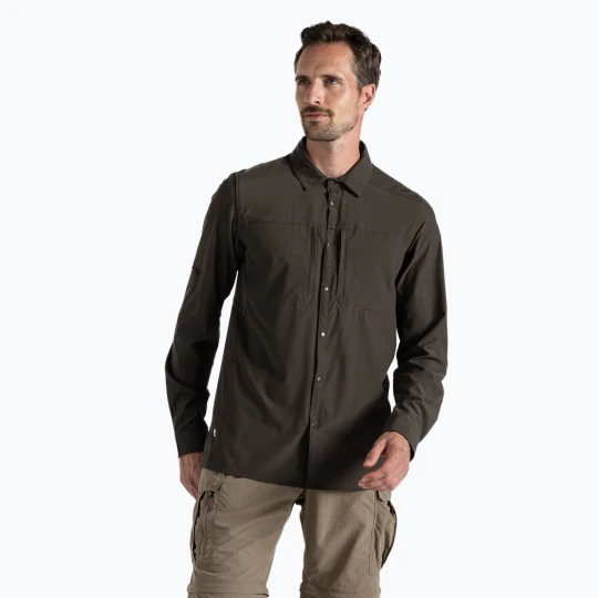 Zdjęcie produktu Koszula męska Craghoppers NosiLife Long Sleeved Pro Shirt V woodland green Brązowy