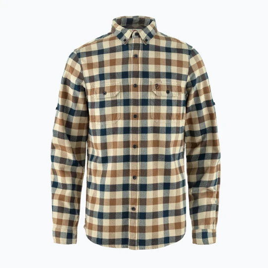 Zdjęcie produktu Koszula męska Fjällräven Skog Slim fossil / dark navy Beżowy