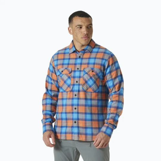 Zdjęcie produktu Koszula męska Helly Hansen Lokka Organic Flannel bonfire fjell plaid Pomarańczowy