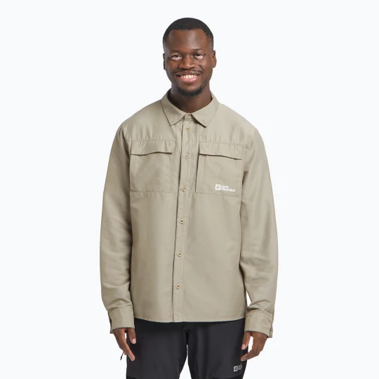 Zdjęcie produktu Koszula męska Jack Wolfskin Barrier stone Beżowy
