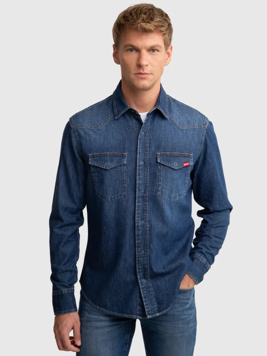 Zdjęcie produktu koszula męska jeansowa granatowa chuck 577 Big Star