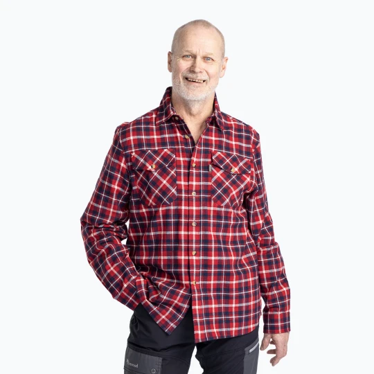 Zdjęcie produktu Koszula męska Pinewood Härjedalen red / navy Granatowy