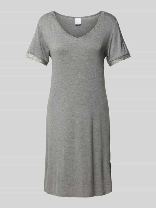 Zdjęcie produktu Koszula nocna z dekoltem w serek model 'Jacqueline' CCDK Copenhagen Średnioszary
