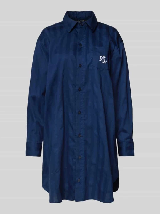 Zdjęcie produktu Koszula nocna z kieszenią na piersi Lauren Ralph Lauren Ciemnoniebieski