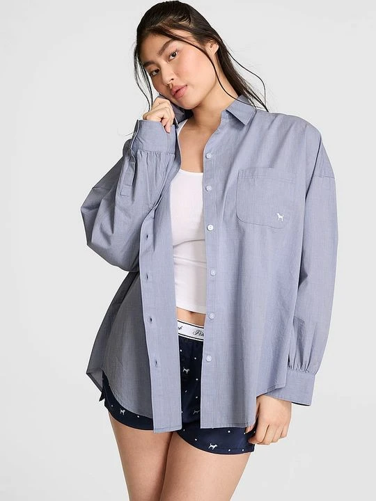 Zdjęcie produktu PINK Koszula nocna zapinana na guziki Coastal Cutie Victoria's Secret