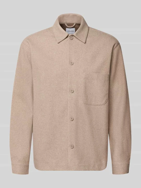 Zdjęcie produktu koszula o kroju regular fit w koszulowym stylu z kołnierzykiem typu kent model 'REGENT' Jack&Jones Beżowy