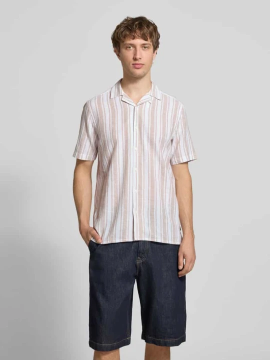 Zdjęcie produktu Koszula o kroju regular fit z mieszanki bawełny i lnu model 'CAIDEN' Only & Sons Oliwkowy