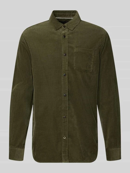 Zdjęcie produktu Koszula o kroju regular fit z sztruksu z brustaszą Scotch & Soda Trawiasty zielony