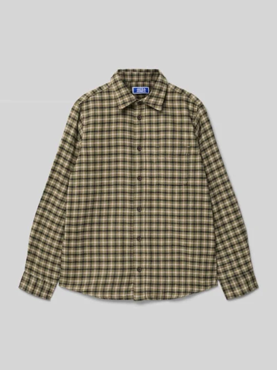 Zdjęcie produktu Koszula o kroju regular fit z wykładanym kołnierzem model ‘James’ Jack&Jones Oliwkowy