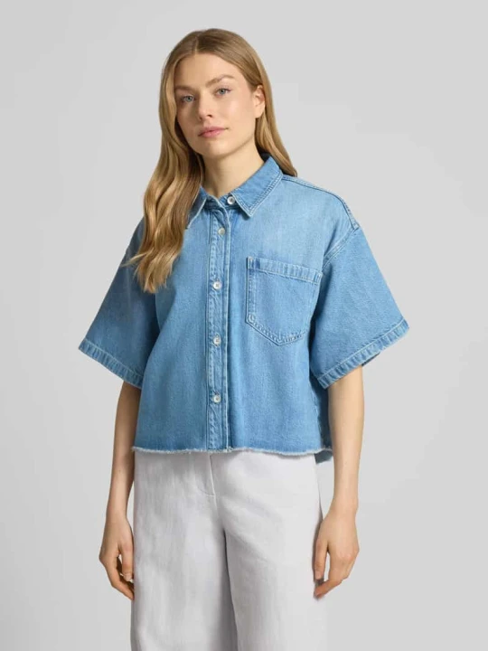 Zdjęcie produktu Koszula o kroju relaxed fit z domieszką lyocellu model 'Zuri' RAFFAELLO ROSSI Jasnoniebieski