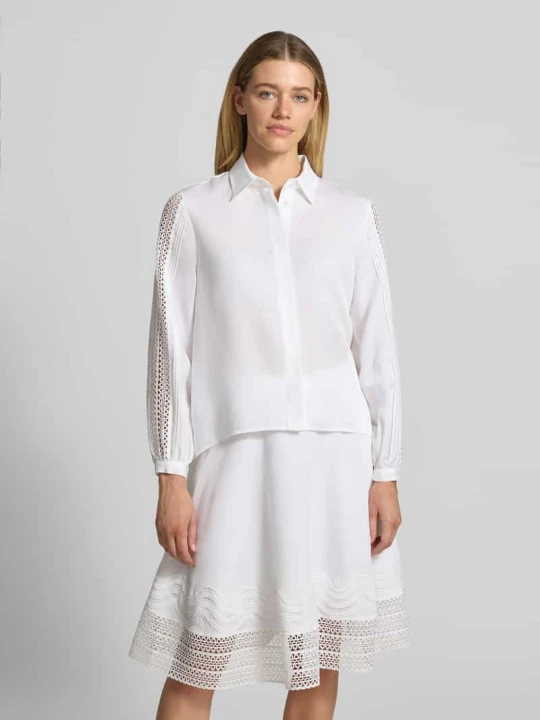 Zdjęcie produktu Koszula o kroju relaxed fit z mieszanki lyocellu i lnu model 'BADORA' Boss Biały