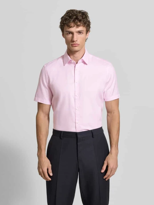 Zdjęcie produktu Koszula o kroju slim fit biznes z bawełny z kołnierzykiem typu kent Jake*s Mocnoróżowy