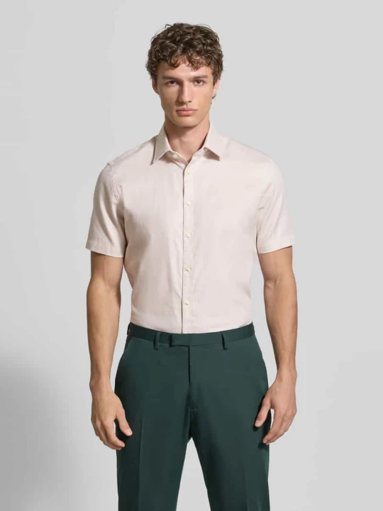Zdjęcie produktu Koszula o kroju slim fit biznes z bawełny z kołnierzykiem typu kent Jake*s Piaskowy