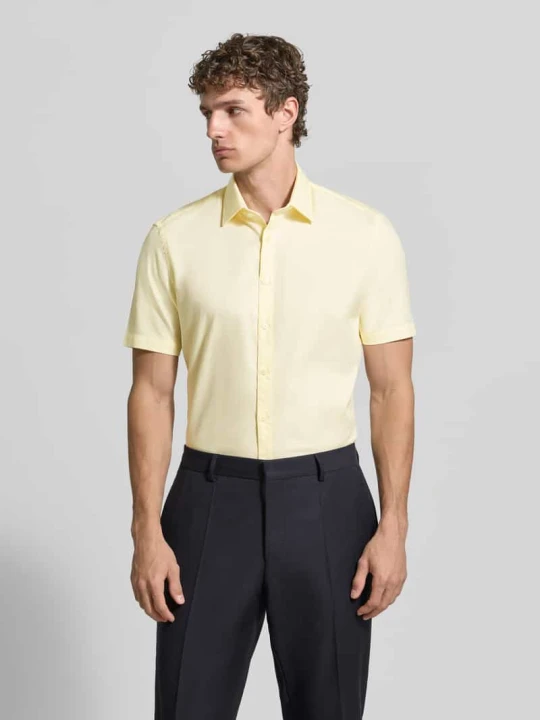 Zdjęcie produktu Koszula o kroju slim fit biznes z bawełny z kołnierzykiem typu kent Jake*s Żółty
