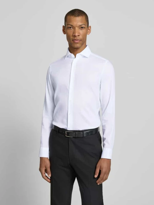 Zdjęcie produktu Koszula o kroju slim fit biznes z bawełny z kołnierzykiem typu kent Seidensticker Piaskowy