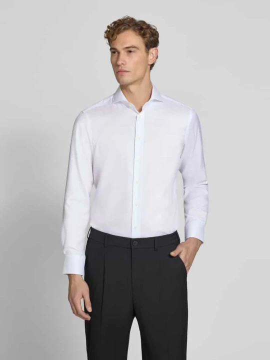 Zdjęcie produktu Koszula o kroju slim fit biznes z czystej bawełny Christian Berg Biały